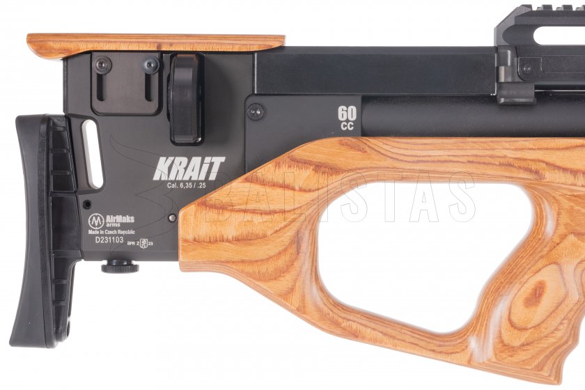 Luchtgeweer AirMaks Krait WL 6,35mm Light Brown Lamino