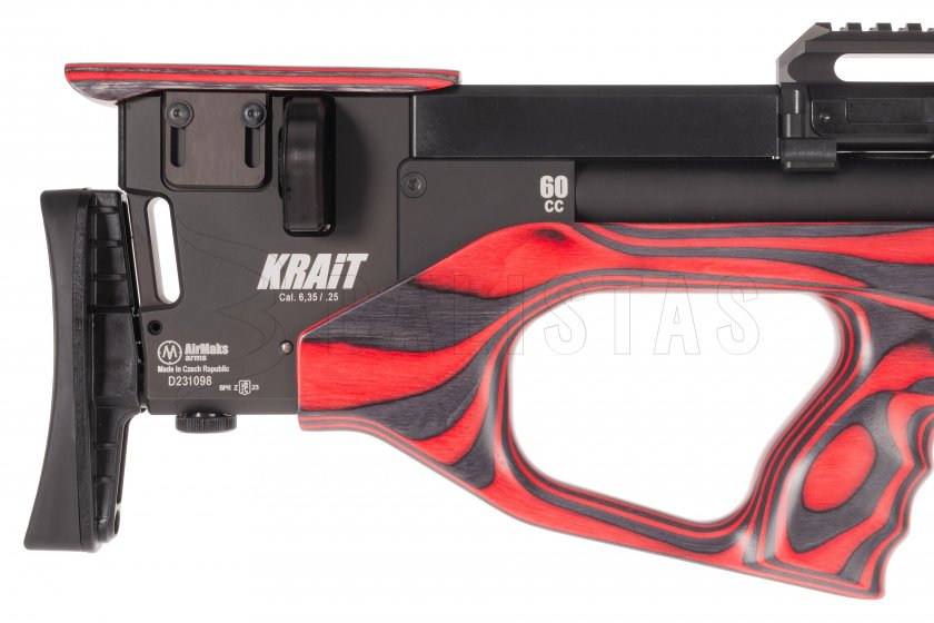 Luchtbuks AirMaks Krait WX 6,35mm Red Lamino