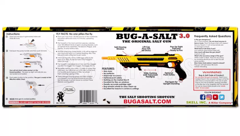 Zout-luchtdrukgeweer Bug-A-Salt 3.0 Classic Yellow