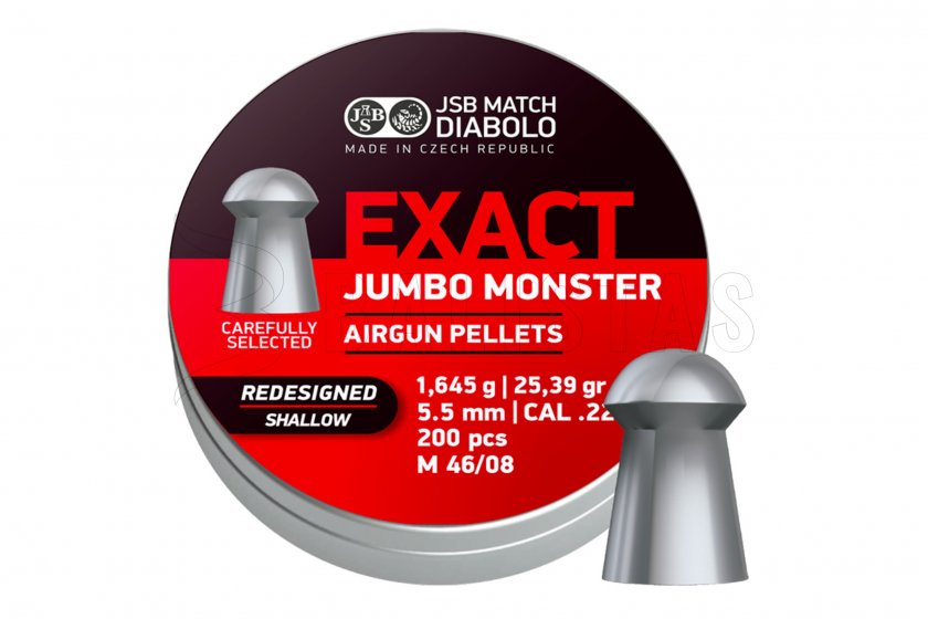 Diabolo JSB Exact Jumbo Monster Redesigned Shallow 5,52mm 200st.