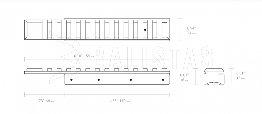 Adaptér Hawke redukce z 11mm na 22mm