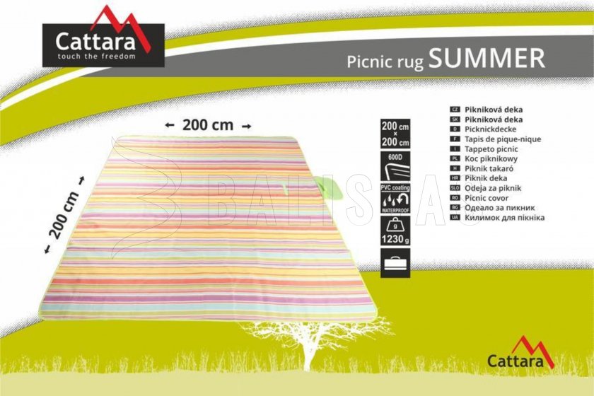 Picknickkleed SUMMER 200x200cm
