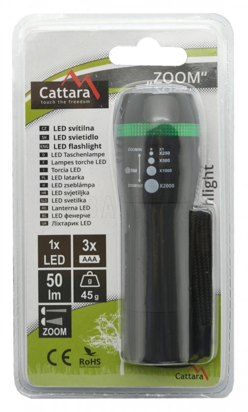 Zaklamp LED 50lm ZOOM