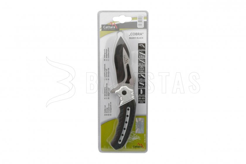 Vouwmes COBRA 20cm met vergrendeling zilver