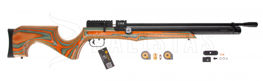 Luchtbuks Reximex Lyra orange/green lamino 5,5mm