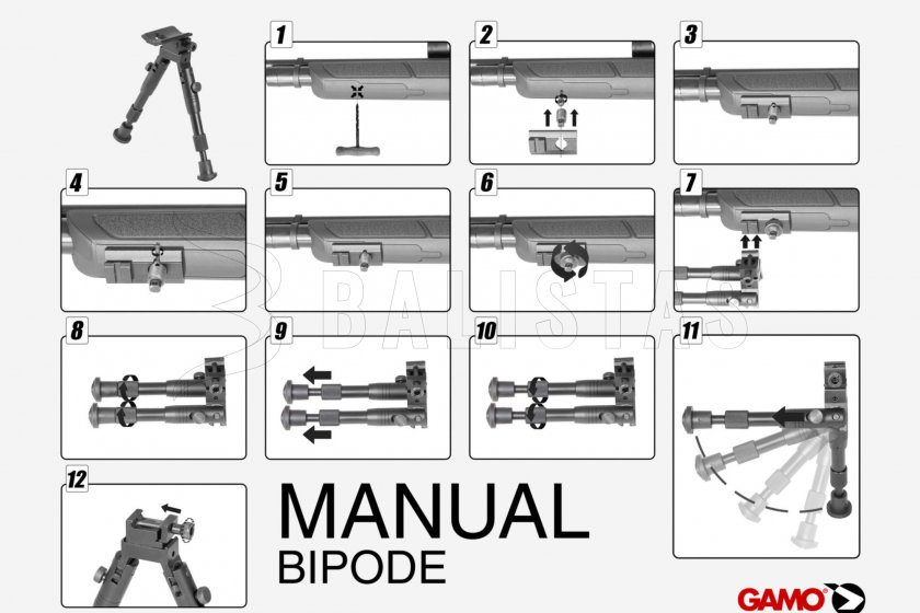 Bipod Gamo 16-18cm