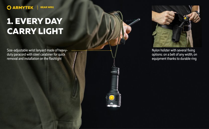 Multifunctionele zaklamp Armytek Bear WRG