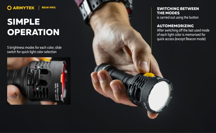 Multifunctionele zaklamp Armytek Bear WRG