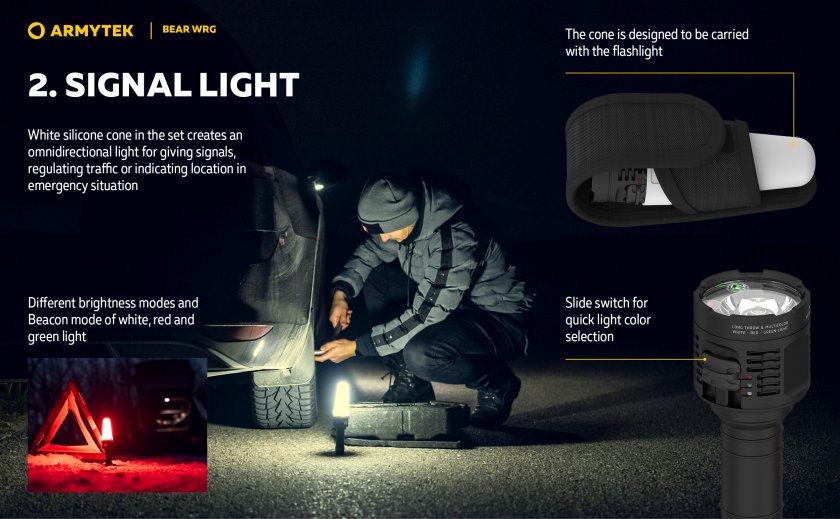 Multifunctionele zaklamp Armytek Bear WRG