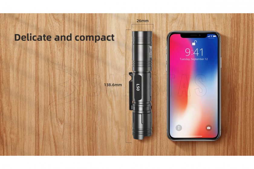 Zaklamp Wuben L50 zwart