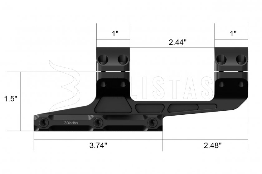 Montage Arken Rigid Precision 22mm/34mm 1,5" 0MOA