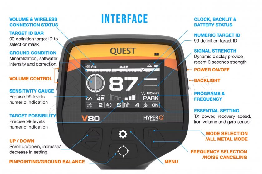 Metaaldetector Quest V80