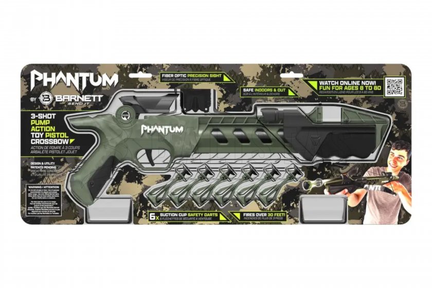 Kruisboog voor zuignappijlen Barnett Phantum Compact OD Green