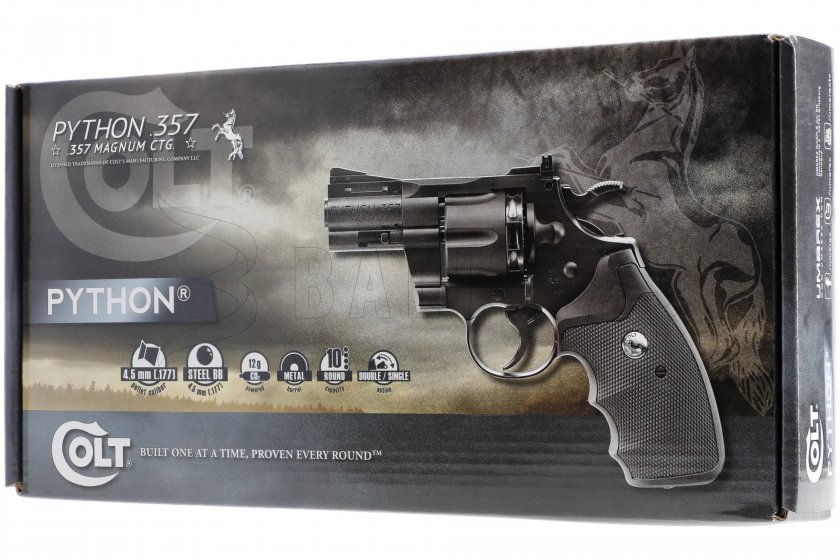 Luchtrevolver Colt Python 2,5" zwart DIABOLO/BB