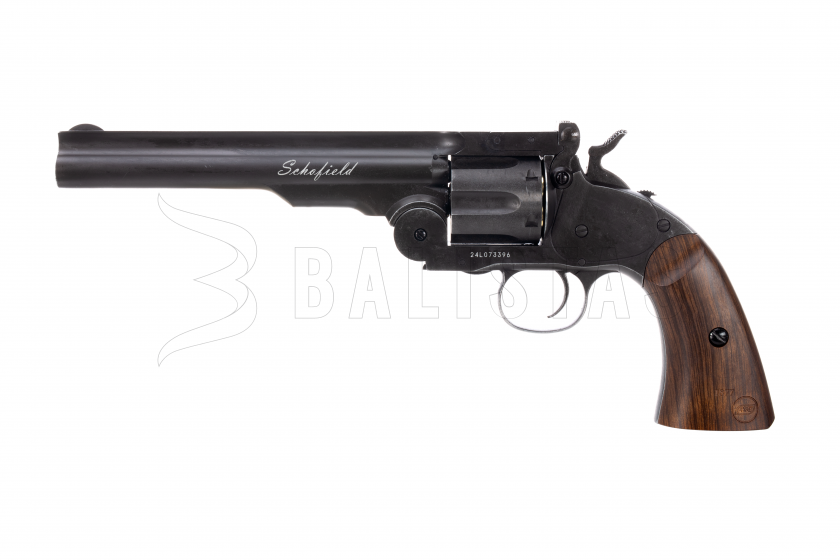 Luchtrevolver ASG Schofield 6" Zwart 4,5mm Diabolo