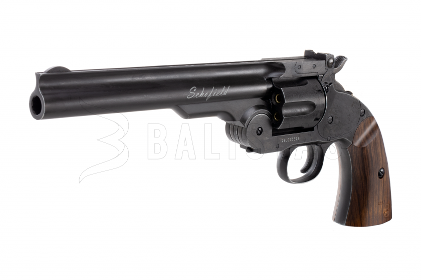 Luchtrevolver ASG Schofield 6" Zwart 4,5mm Diabolo