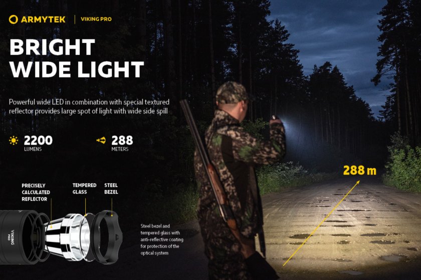 Zaklamp Armytek Viking PRO SET koud licht