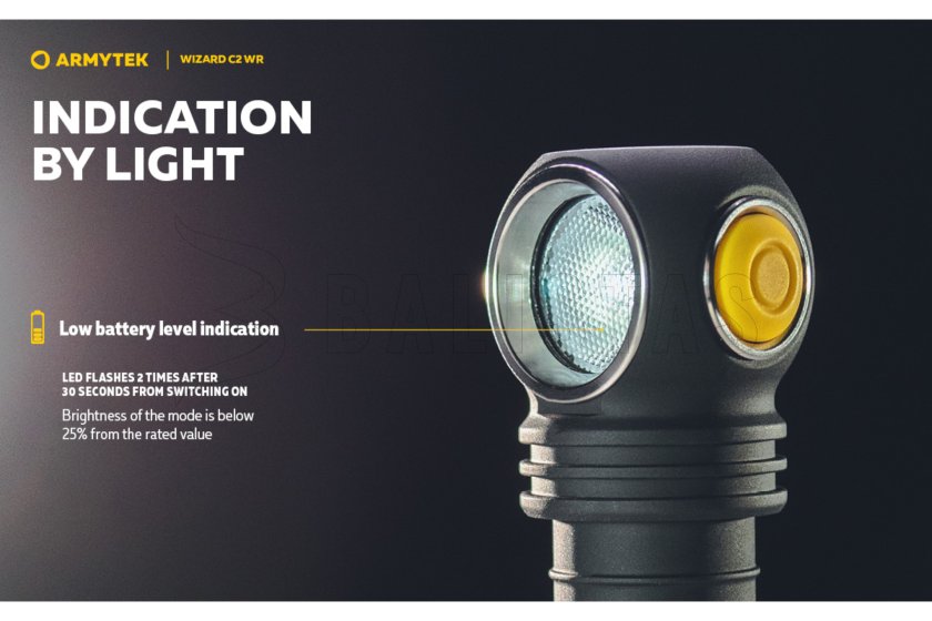 Multifunctionele zaklamp Armytek Wizard C2 WR USB wit/rood licht