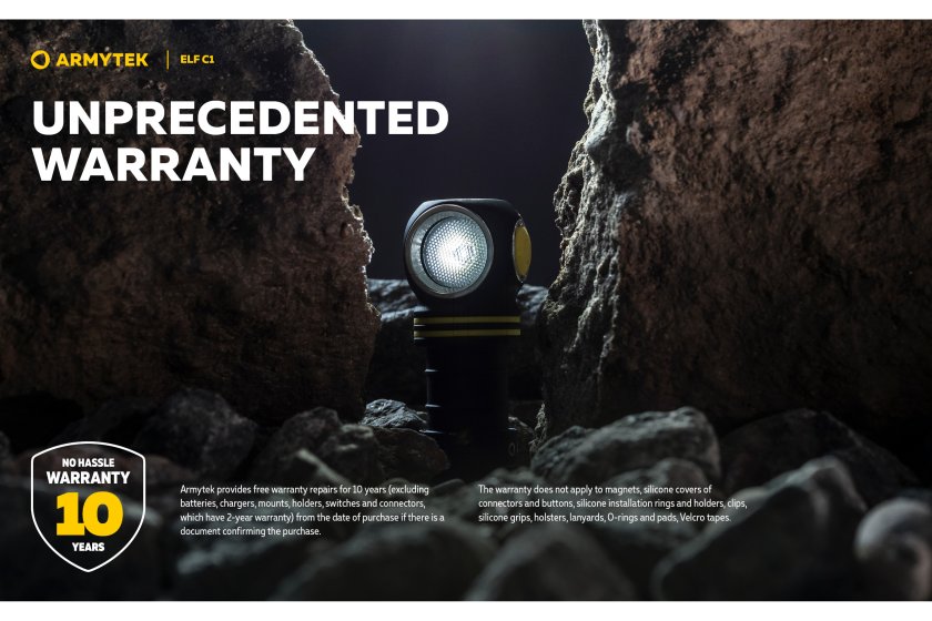 Multifunctionele zaklamp Armytek Elf C1 USB-C wit licht