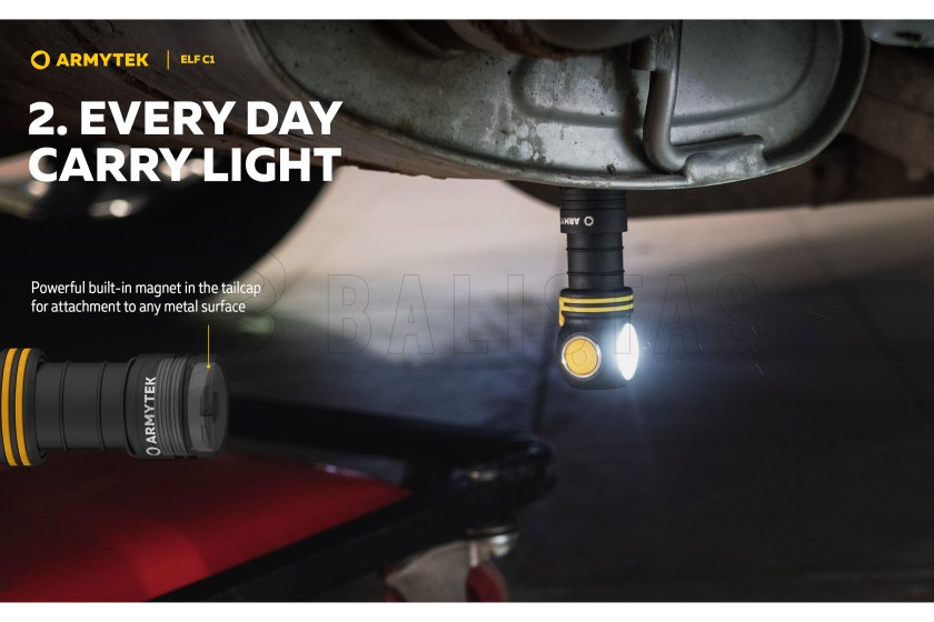 Multifunctionele zaklamp Armytek Elf C1 USB-C wit licht