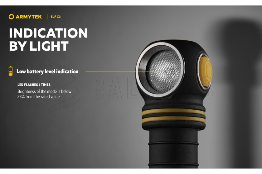 Multifunctionele zaklamp Armytek Elf C2 USB-C wit licht