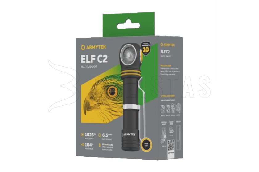 Multifunctionele zaklamp Armytek Elf C2 USB-C warm licht
