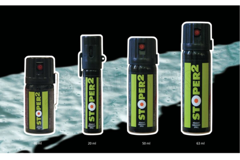 Verdedigingsspray peperspray STOPER2 schuim 50ml