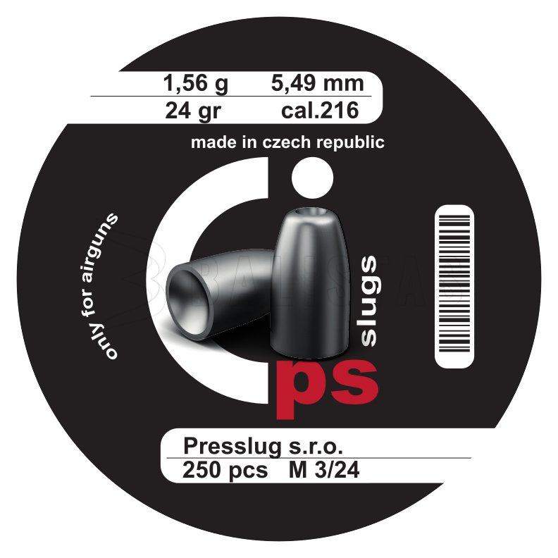 Presslug PS Slugs 5,49mm/.216, 1,56g/24gr 250st