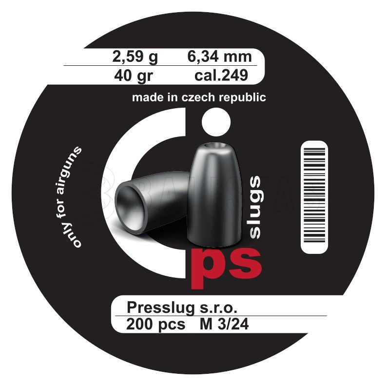 Presslug PS Slugs 6,34mm/.249, 2,59g/40gr 200st.