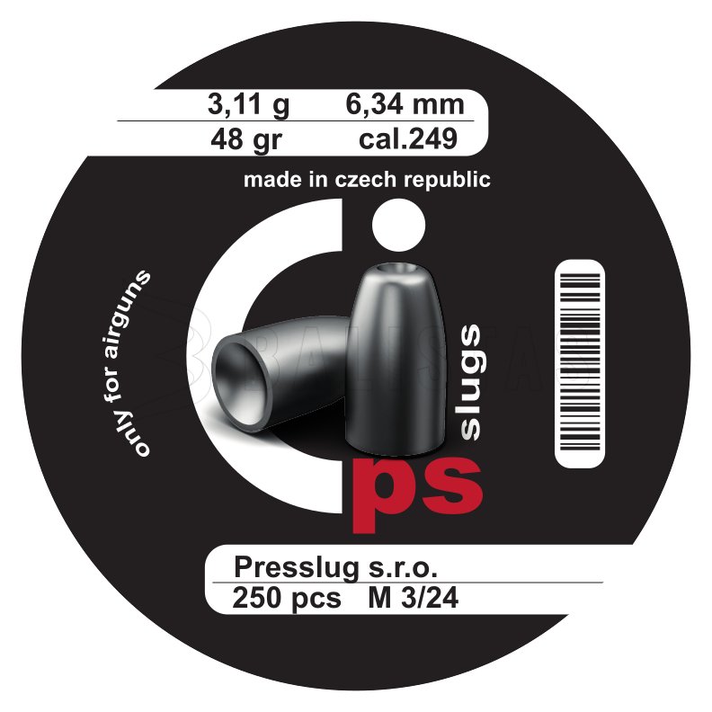 Presslug PS Slugs 6,34mm/.249, 3,11g/48gr 250st