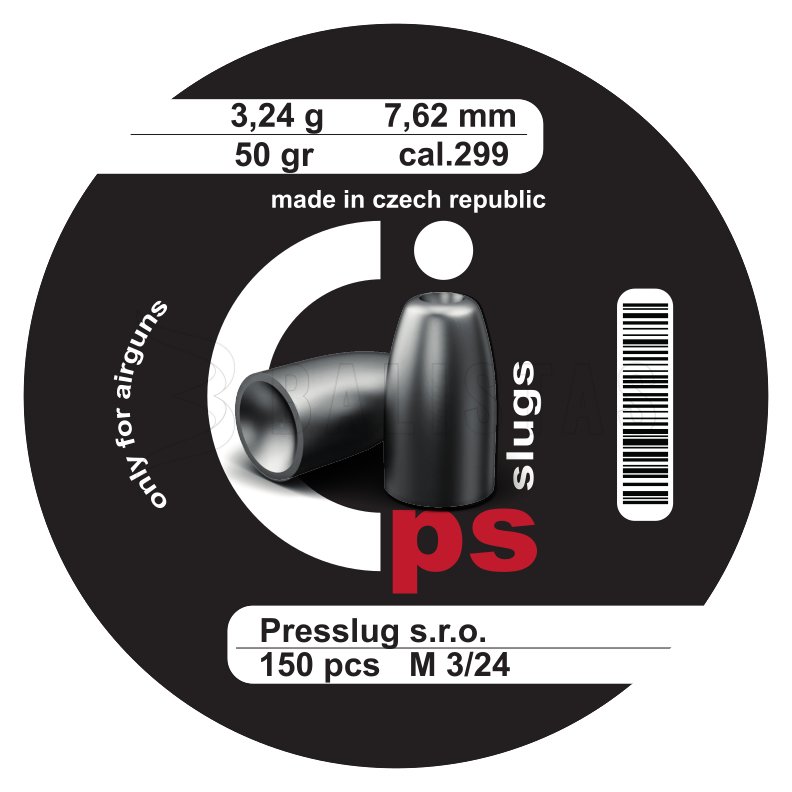 Presslug PS Slugs 7,62mm/.299, 3,24g/50gr 150 st.
