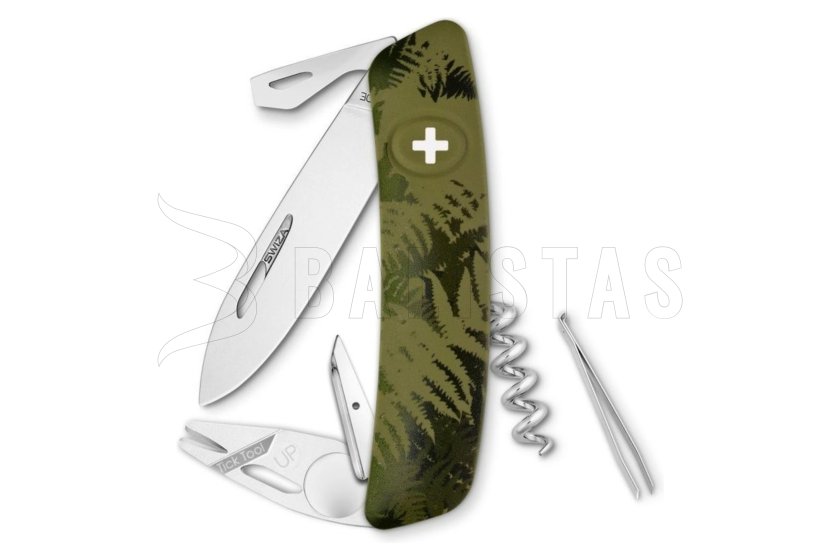 Zwitserse zakmes Swiza TT03 Camo Silva olive