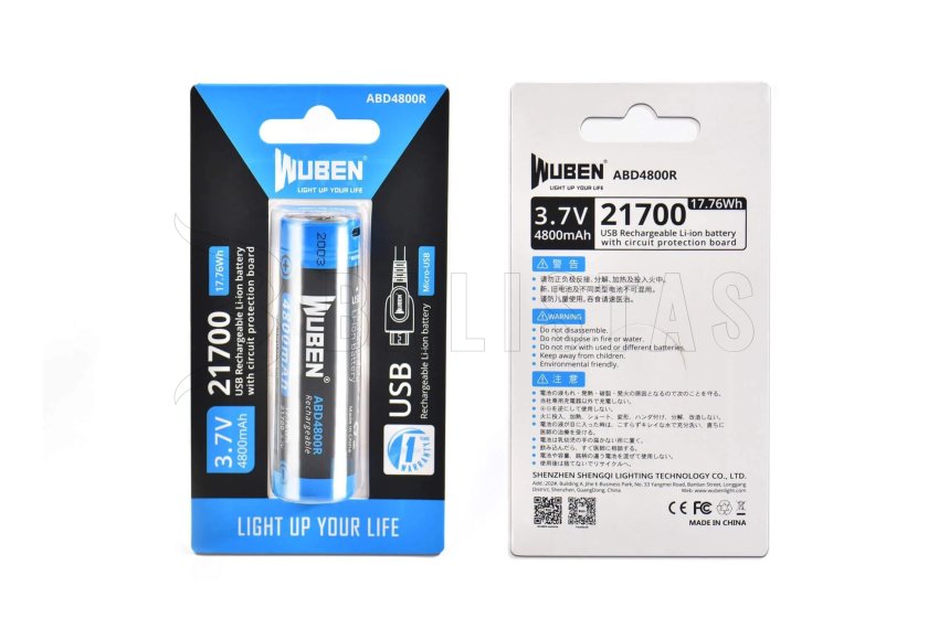 Batterij Wuben 21700 B Li-Ion 4800mAh R