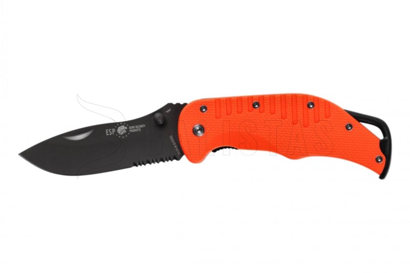 Opvouwbaar EDC mes ESP met gekarteld lemmet - oranje