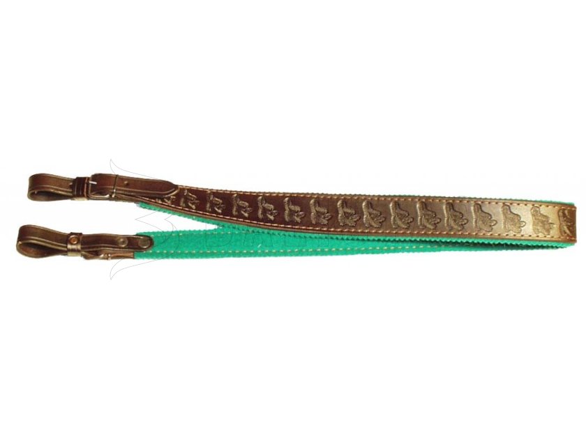 Leren geweerriem met vilt onderlegd 4cm