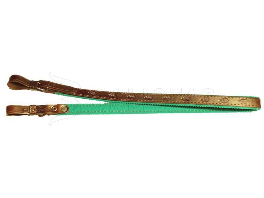 Leren geweerriem met vilt onderlegd 4cm