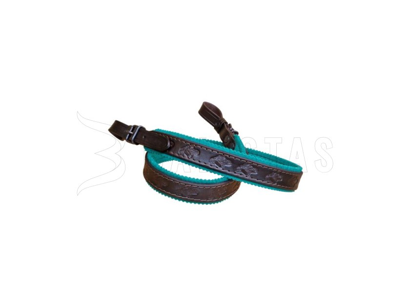 Leren geweerriem met vilt onderlegd 4cm