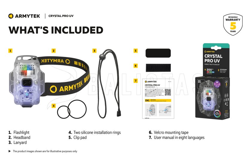 Multifunctionele zaklamp Armytek Crystal Pro UV - groen
