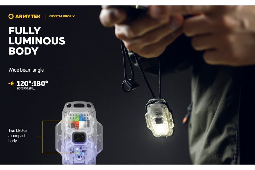 Multifunctionele zaklamp Armytek Crystal Pro UV - groen
