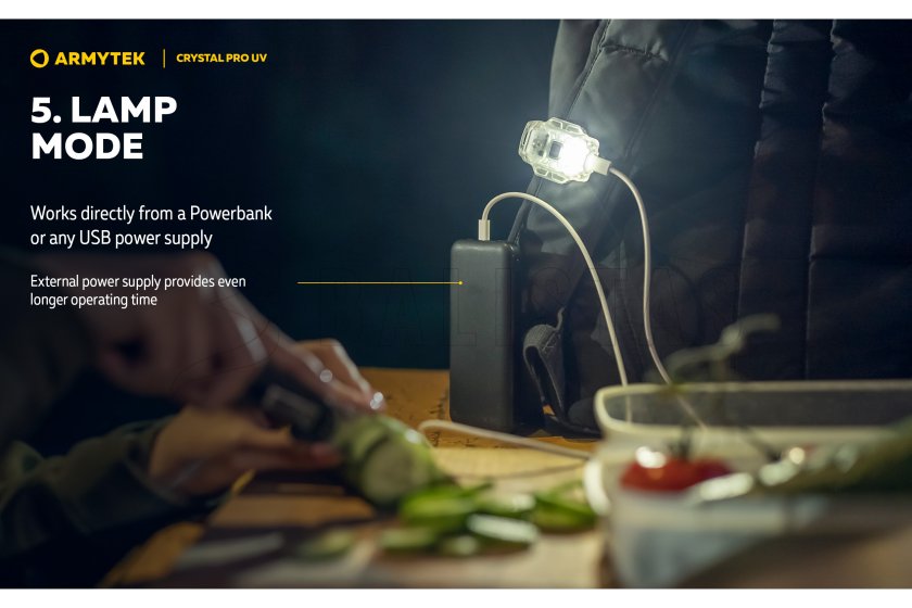 Multifunctionele zaklamp Armytek Crystal Pro UV - groen