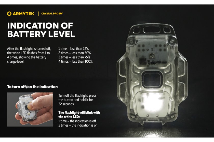 Multifunctionele zaklamp Armytek Crystal Pro UV - groen