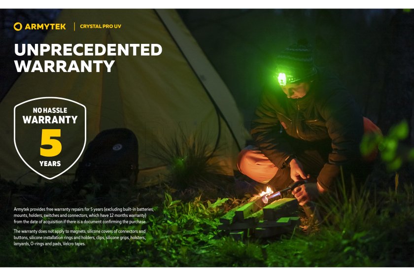 Multifunctionele zaklamp Armytek Crystal Pro UV - groen