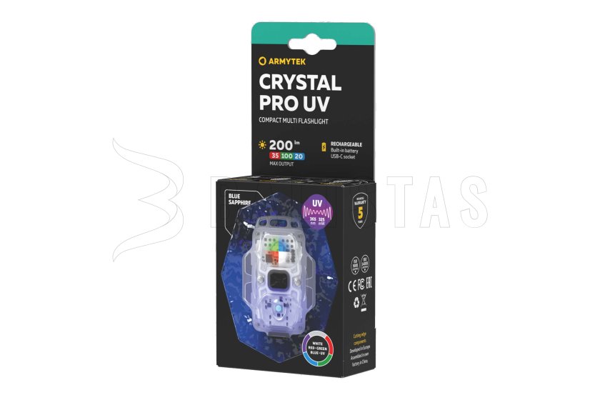 Multifunctionele zaklamp Armytek Crystal Pro UV - blauw