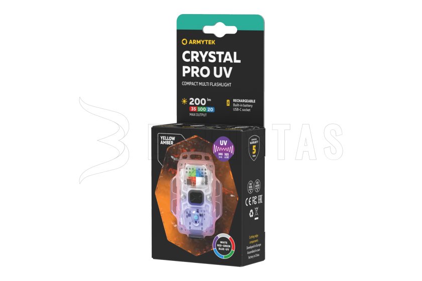 Multifunctionele zaklamp Armytek Crystal Pro UV - geel