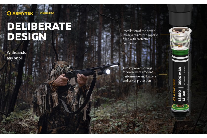 Zaklamp Armytek Viking PRO koud wit licht