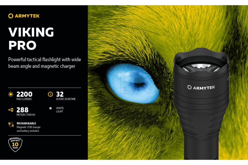 Zaklamp Armytek Viking PRO koud wit licht