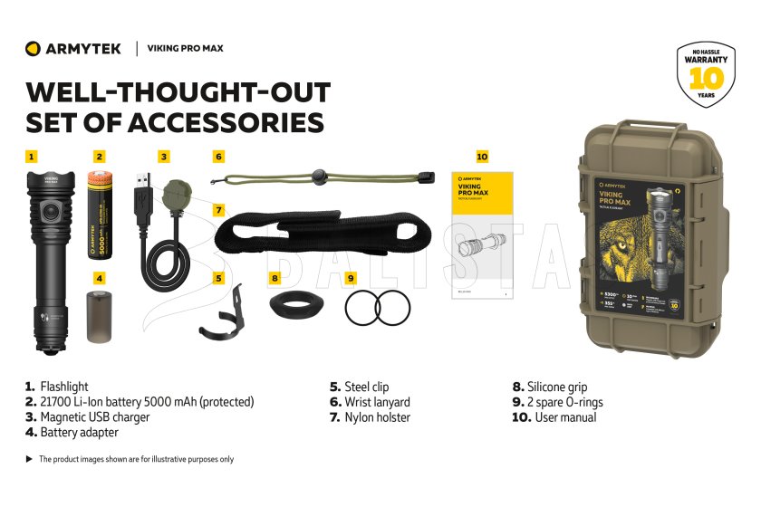 Zaklamp Armytek Viking PRO MAX koud licht