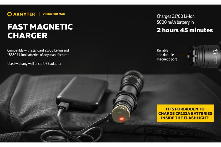 Zaklamp Armytek Viking PRO MAX koud licht