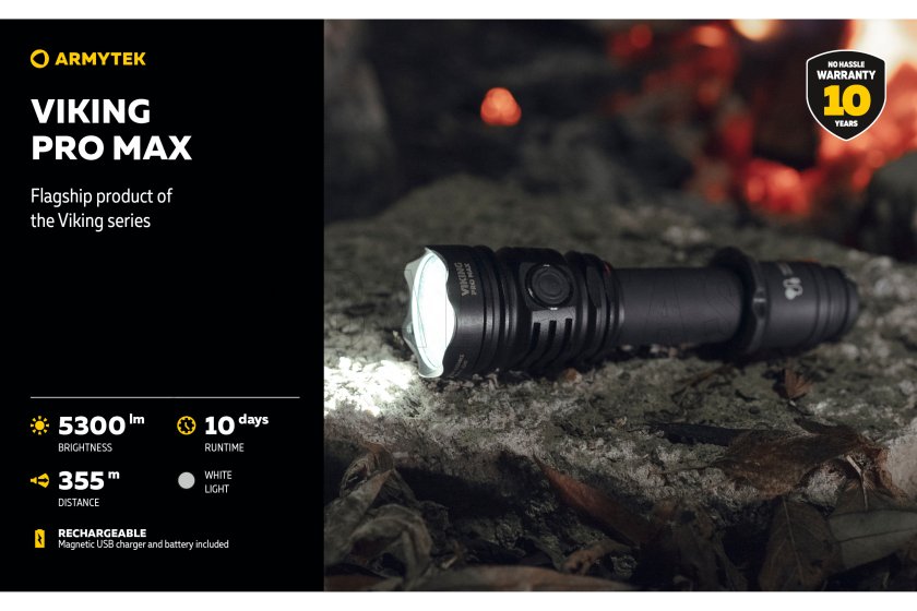 Zaklamp Armytek Viking PRO MAX koud licht
