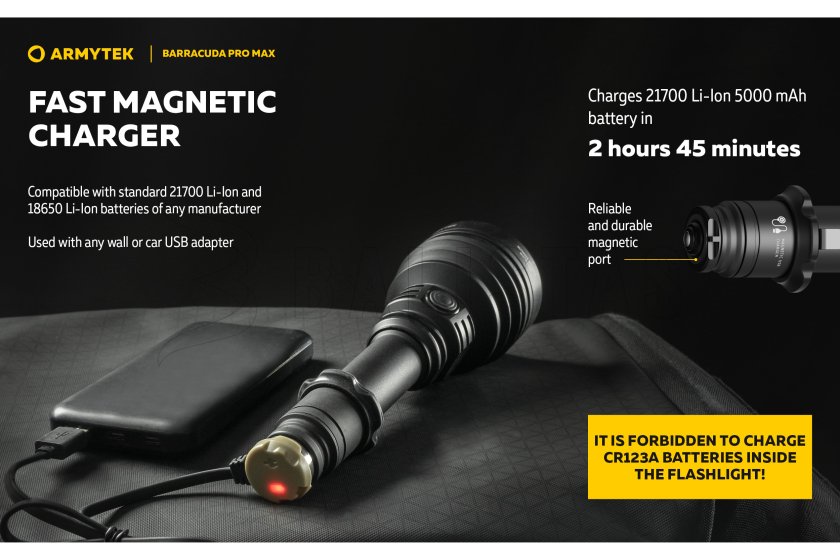 Zaklamp Armytek Barracuda Pro Max koud licht